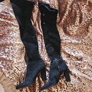 Dolce Vita Black Suede Over-the-Knee Boots